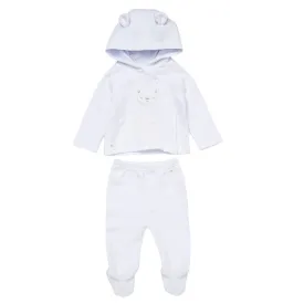 Baby White Buttoned Jacket Set