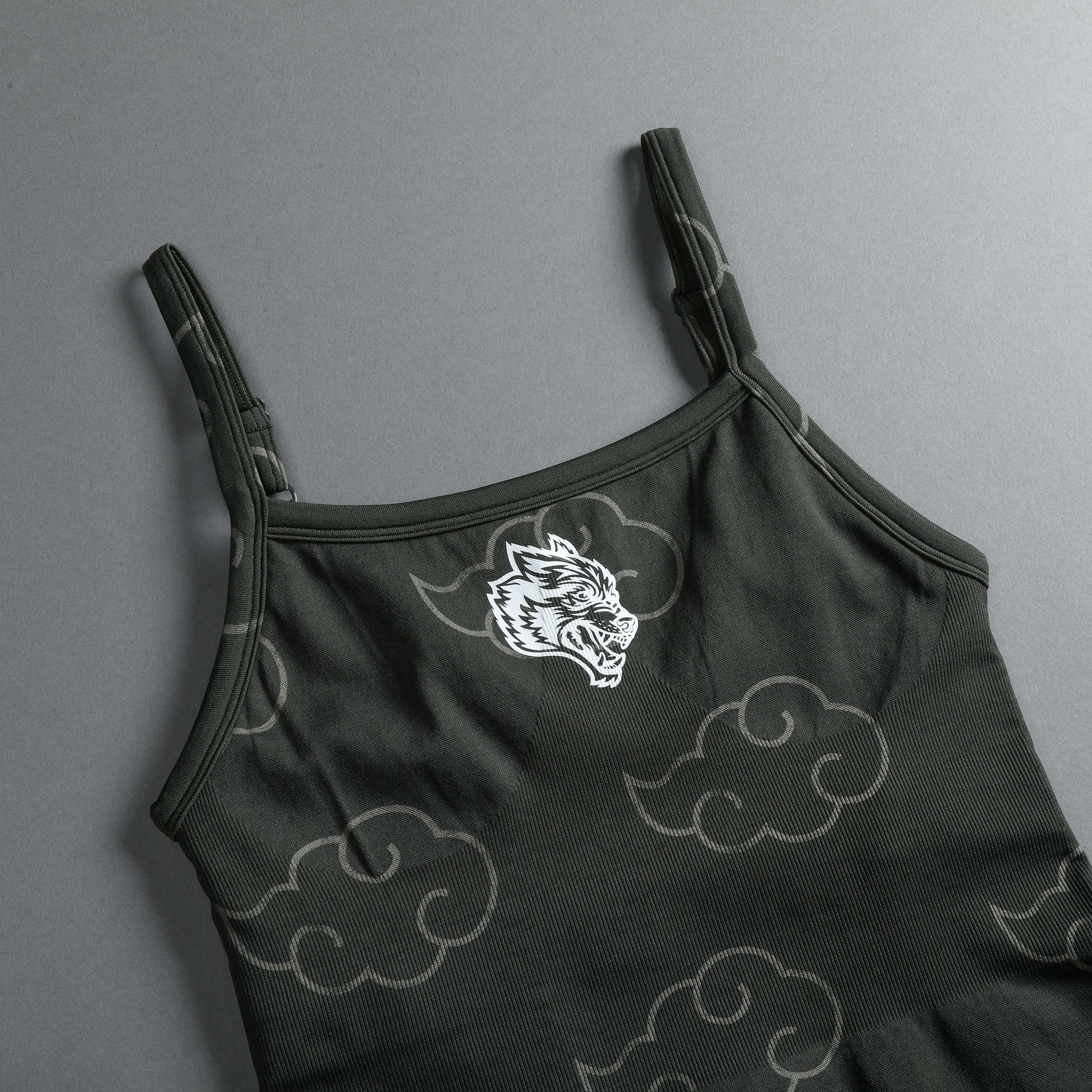 Floating Sonya "Everson Seamless" Bodysuit in Pine Green