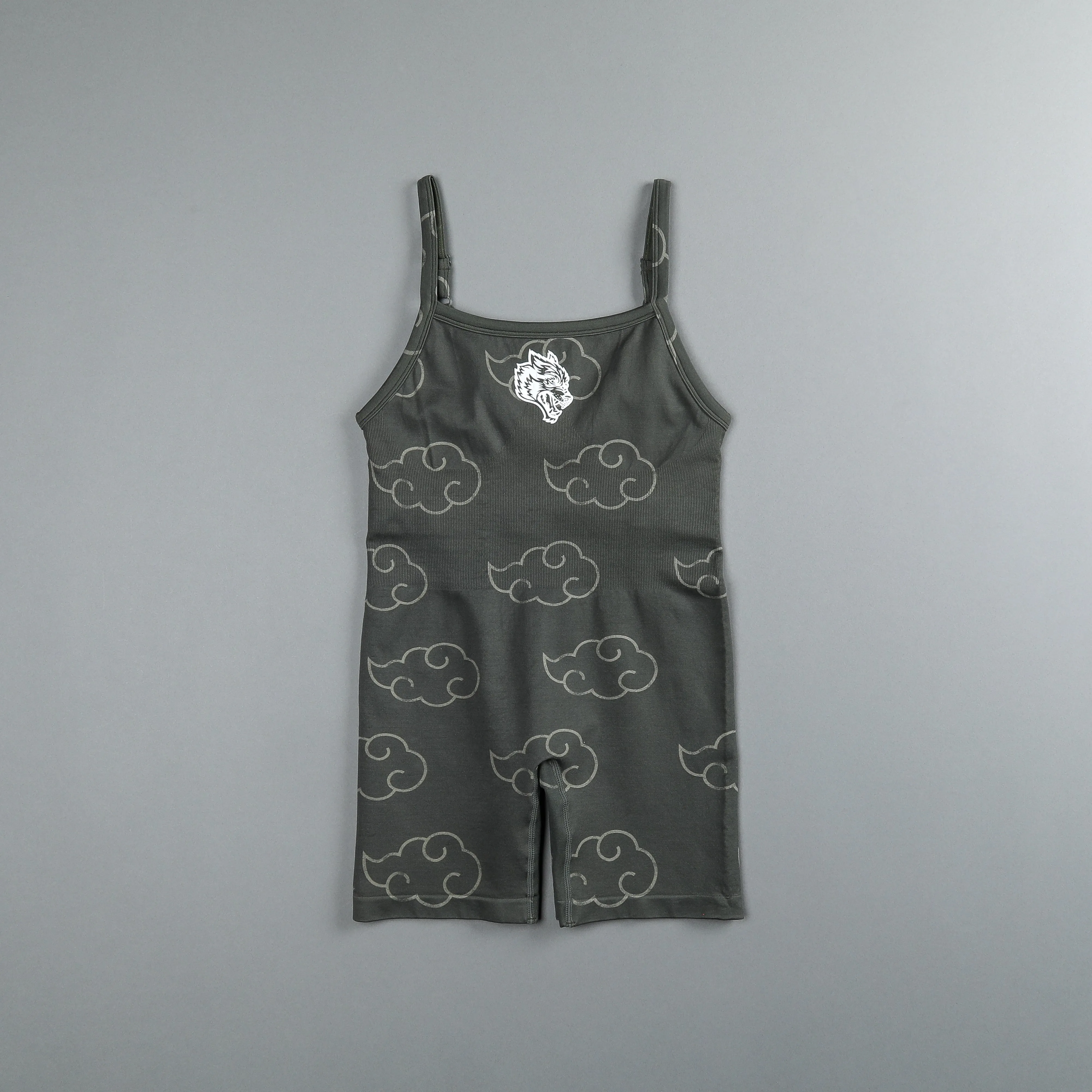 Floating Sonya "Everson Seamless" Bodysuit in Pine Green