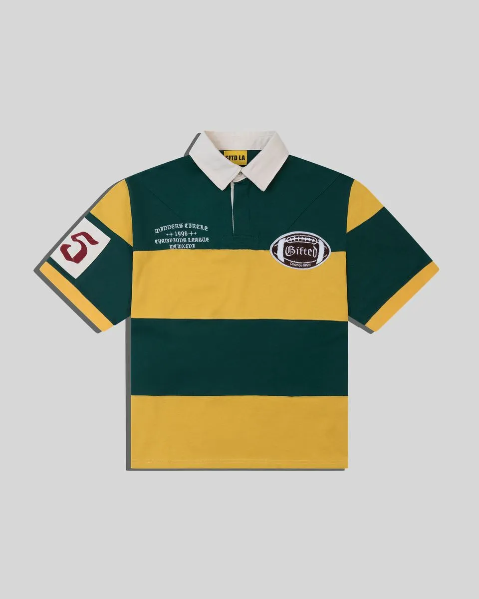 GFTD WINNERS GREEN/YELLOW POLO