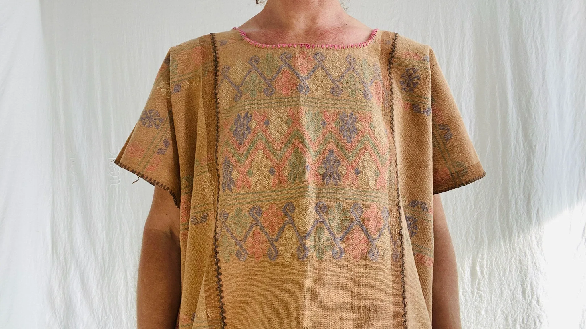 Hand Woven Amuzgo Huipil Dress. Guerrero, Mexico. 0163