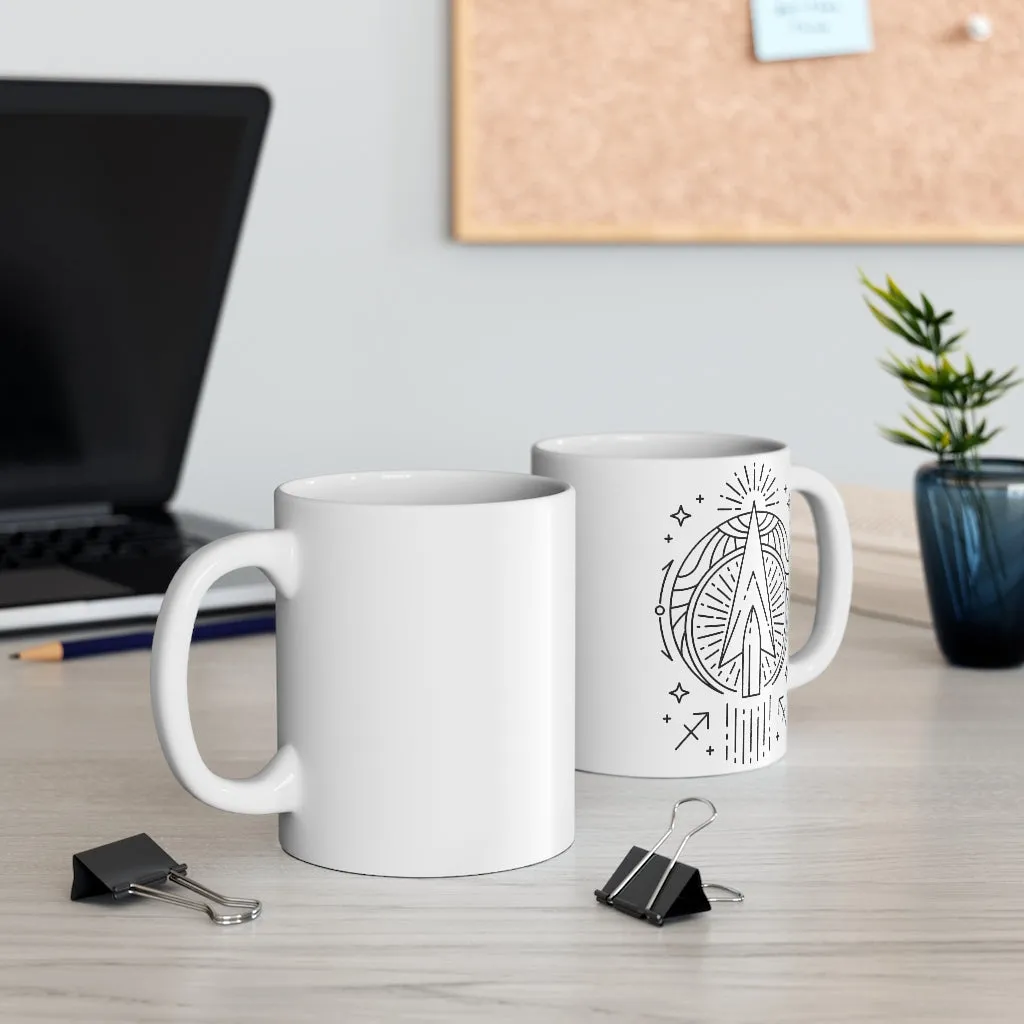 Sagittarius Arrow Zodiac Astrology "Intent"  Mug 11oz