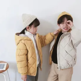 Solid Color Padded Plush Winter Jacket