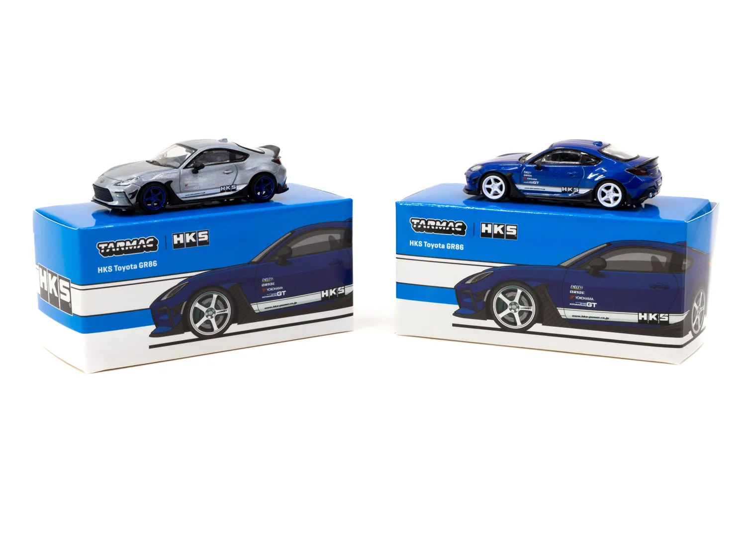 Tarmac Works 1/64 HKS Toyota GR86 Blue Metallic - GLOBAL64