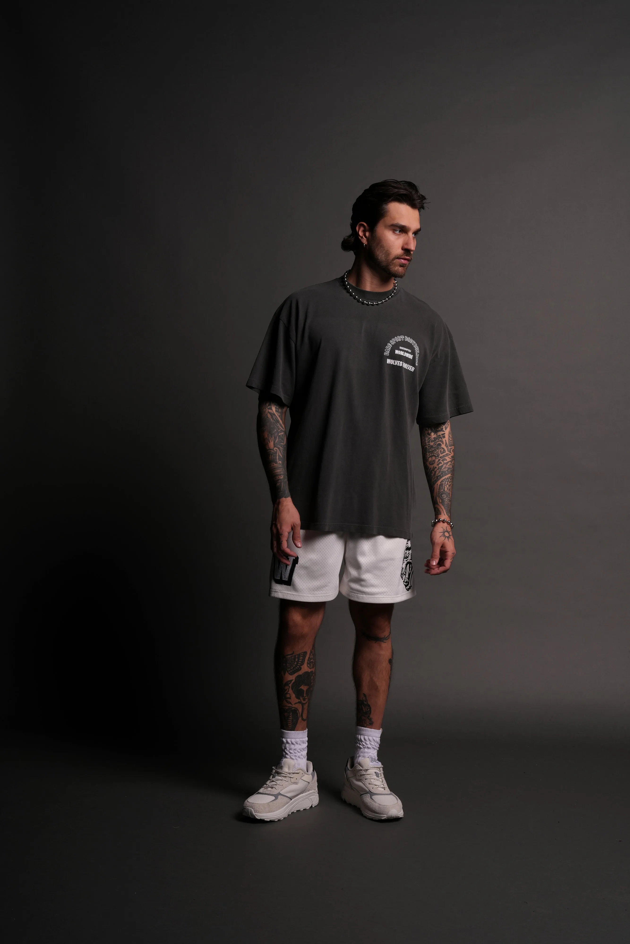 Vaughn Mesh Shorts in Cream