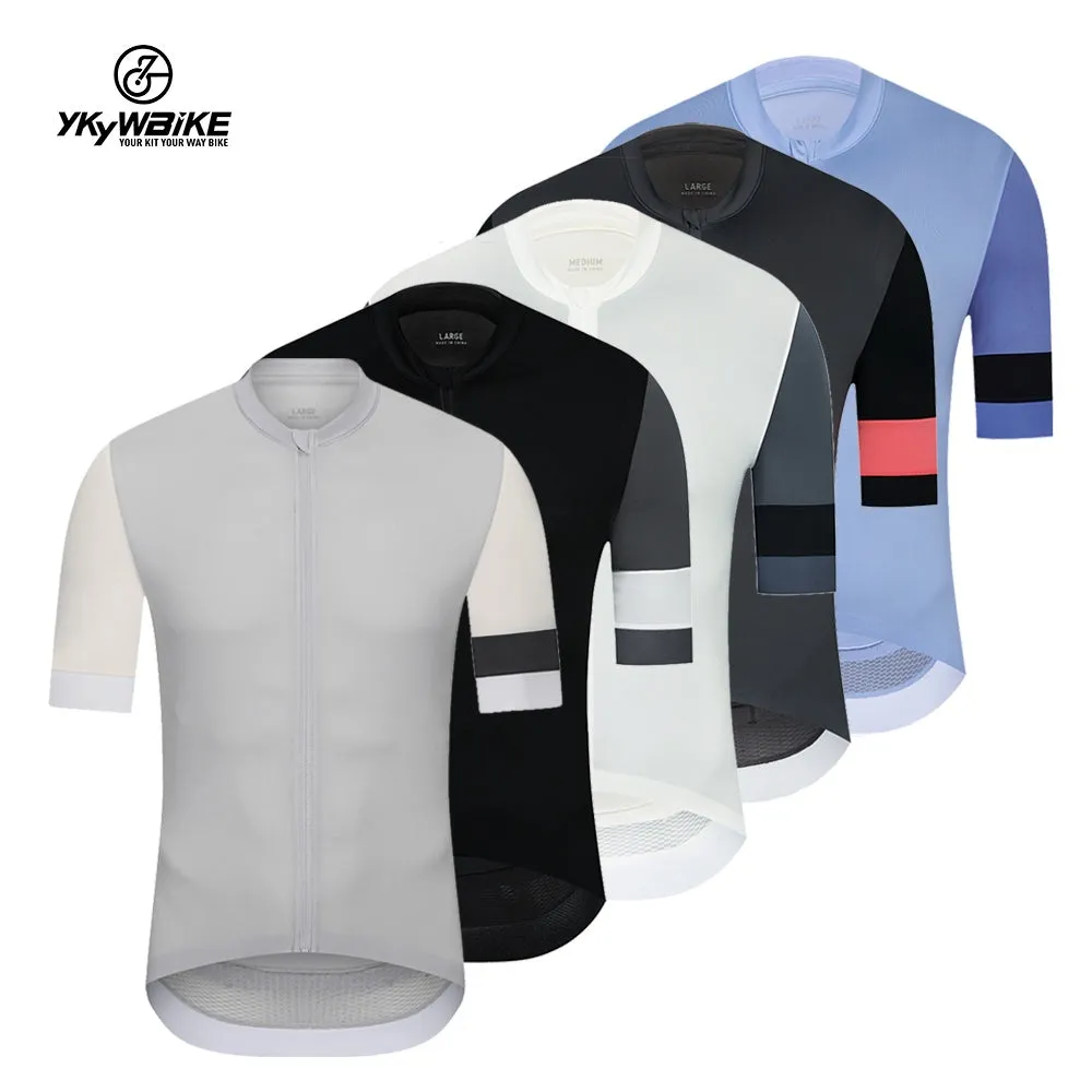YKYW Men's Cycling Jersey Stitched Color Design Summer Short Sleeve Breathable Quick Dry YKK Zipper 10 Colors