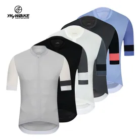 YKYW Men's Cycling Jersey Stitched Color Design Summer Short Sleeve Breathable Quick Dry YKK Zipper 10 Colors