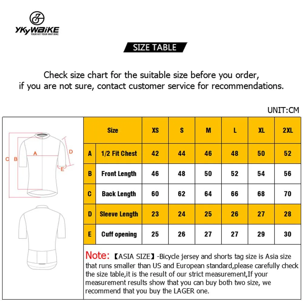 YKYW Men's Cycling Jersey Stitched Color Design Summer Short Sleeve Breathable Quick Dry YKK Zipper 10 Colors